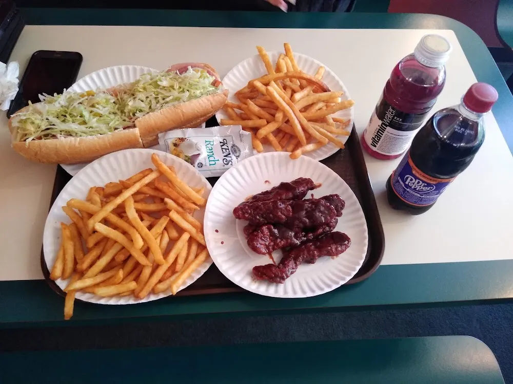 Barbeque Chicken Fingers with Fries